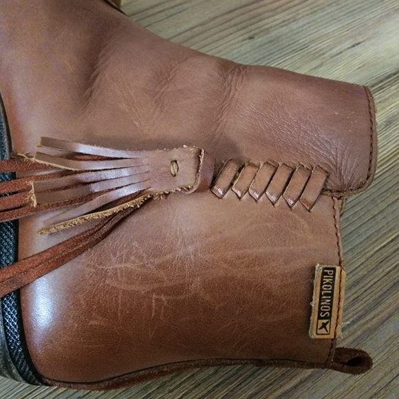 Pikolinos Baqueira Western Ankle Cowboy Boots Womens 38 7.5 - 8 Brown - Picture 10 of 15